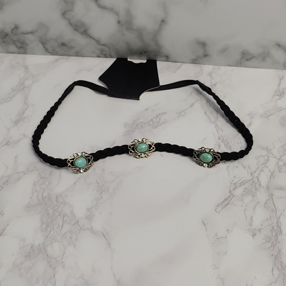 Braided Turquoise Headband - Picture 4 of 4